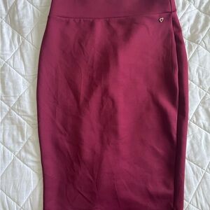 Burgundy Pencil skirt